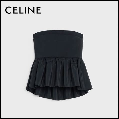 celine bustier|BUSTIER WITH BASQUE IN COTTON AND SILK .